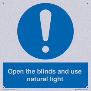 Open the blinds and use natural light